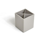 TRU RED Divided Plastic Pencil Cup - Grey-Made using a more durable plastic, this grey matte finish pencil cup can be used stand alone or mixed and matched with other pieces