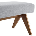 Modway Lyra 63" Fabric Upholstered Bench - Light Grey-8