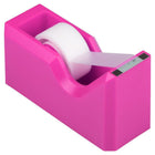 JAM Paper Desk Trio Stapler, Tape Dispenser & Pen Holder Pack - Pink Fuchsia-Stapler Size: 6 x 2.5 x 1.125 inches | Tape Dispenser Size: 4.5 x 2.5 x 1.75 inches | Pen Holder Size: 2.75 x 2.75 x 3.875 inches