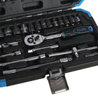 Fixtec Car Mechanics Tool 46-Piece Set with 1/4" Drive Quick Reversible Ratchet Handle-Each socket has its own dedicated place and is easy to find and store as they are all packaged in our special fixtec box.