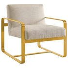 Modway Astute Upholstered Fabric Armchair - Beige-Upholstered Modern Armchair