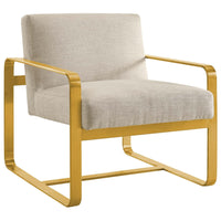 Modway Astute Upholstered Fabric Armchair - Beige-Upholstered Modern Armchair