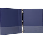 Staples Standard View Binder with D-Rings - 1" - Blue-Non-Stick, Archival safe material won't life ink or toner off printed pages