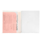 Poppin 1-Subject Pocket Spiral Notebook - Blush-Features heavy-duty round white metal spiral