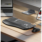 ProtoArc Plus Ergonomic Keyboard Mouse Combo-Switch up to 3 Devices: Conveniently connect with USB receiver or Bluetooth, the ergonomic wireless keyboard mouse combo supports up to 3 devices simultaneously and effortlessly realize quick switch between 3 devices by pressing a single button