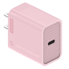Scosche PowerVolt 20W Power Delivery USB-C Fast Charger & 6' USB-C Braided Cable - Pink-4
