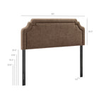 Modway Magnolia Upholstered Fabric King Size Headboard - Mocha-Padded King Size Headboard