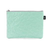 Hilroy Pencil Pouch - Hearts - Teal-Flat, sleek structure that fits easily into bags or backpacks, while still offering ample space to store pens, pencils, makeup, or small accessories​