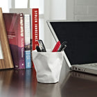 Modway Lava Pencil Holder - White-"Crumpled paper" design