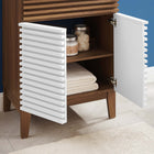 Modway Render 24" Bathroom Vanity - White/Walnut/White-Mid-Century Modern Style