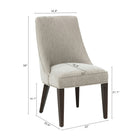 Manhattan Comfort Beever 22" Modern Chenille Upholstered Dining Chair - Taupe - Set of 4-Classic Upholstered Seat Design with Maximum Comfort and Functionality