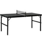 Soozier - Mini table de tennis de table pliante avec cadre en aluminium-Composé de deux moitiés, chacune pouvant être utilisée séparément 
