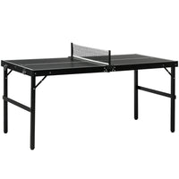 Soozier - Mini table de tennis de table pliante avec cadre en aluminium-Composé de deux moitiés, chacune pouvant être utilisée séparément 
