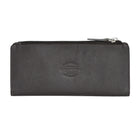 Club Rochelier Ladies Slim Clutch Wallet with Top Zipper - Brown-6 Credit card slots