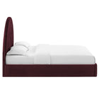Modway Solana Arched Performance Velvet Full Platform Bed - Mulberry-Plinth Base