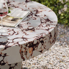 Modway Alora Indoor/Outdoor Patio Concrete Round Coffee Table - Red Marble-Easy Assembly Required