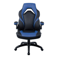 Emerge Vortex Bonded Leather Gaming Chair - Black/Blue-Black and blue gaming chair