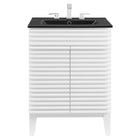 Modway Render 24" Bathroom Vanity - White/Black-Mid-Century Modern Style