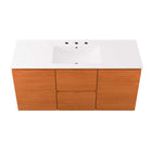 Modway Scenic 48" Wall-Mount Bathroom Vanity - Cherry/White-Full-Extension Drawers