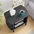 Modway Cadence Open Nightstand - Black-Adjustable Non-Marking Foot Glides