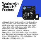 HP 67XL Black Original Ink Cartridge-Yields up to 240 pages