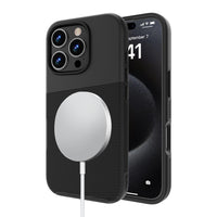 AXS PROTech Plus MagSafe Compatible Sleek Dual-layered Anti-Shock Case for Apple iPhone 16 Pro - Black-Drop resistant up to 10 feet