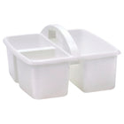 Teacher Created Resources Plastic Storage Caddy - White - 6 Pack-Each caddy measures 9" L x 9 1/4" W x 5 1/4" H.