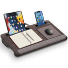 ShoppingAll Lap Desk with Pillow Cushion - Fits up to 17 Inch Laptop - Grey-Spacious & Compatible – Designed to accommodate laptops up to 17”, along with tablets and smartphones. Dimensions: 21.4” (54.4cm) x 14.1” (36cm).