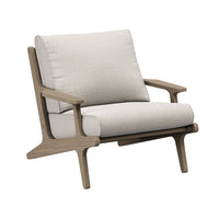 Modway Saratoga Outdoor Teak Wood Armchair - Pebble-Teak Wood Outdoor Armchair