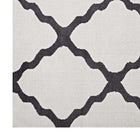 Modway Marja Moroccan Trellis Area Rug - 8 ft W x 10 ft L - Ivory/Charcoal-100% Polyester Microfiber
