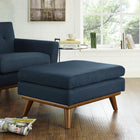 Modway Engage Upholstered Fabric Ottoman - Azure-Mid-Century Modern