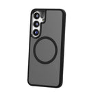 TUFF8 Samsung Galaxy S25 GlideGuard Qi2-certified Case - Smoke Black-MagSafe Compatible: The MagSafe TUFF8 Cases are built with strong magnets for secure alignment with any MagSafe and wireless charger for faster and easier charging