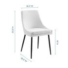 Modway Viscount Upholstered Fabric Dining Chairs - Black/White - 2 Pack-Polyester Fabric Upholstery