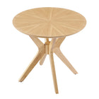 Modway Crossroads 24" Round Wood Side Table - Oak-Solid Wooden Legs