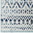 Modway Reflect Tamako Diamond/Chevron Moroccan Trellis Indoor / Outdoor Area Rug - 5 ft W x 8 ft L - Ivory/Blue-High Density / Machine-Woven