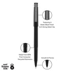 uni-ball Roller Rollerball Pens - 0.5mm - Black - 12 Pack-0.5mm Micro Point