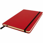 JAM Paper Hardcover Notebook with Elastic - Large Journal - 5 7/8" x 8 1/2" - Red - 100 Lined Sheets-Quantity: Sold Individually | 100 ruled / lined paper pages.