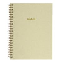 Gry Mattr Spiral Notebook - 6" x 8" - Lined - 80 Sheets - Sage-Cover made from kiwi by-product material