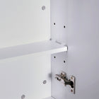 HOMCOM Wall Mount Bathroom Medicine Cabinet with Mirror and Storage - Light Lilac-Overall Dimension: 23.5"W x 6"D x 29.5"H  