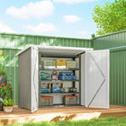 Outsunny 5' x 3' Metal Storage Shed - Grey-Constructed from galvanized steel for exceptional durability
