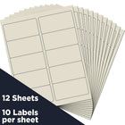 JAM Paper Mailing Address Labels, 2 x 4, Ivory, 2 sets of 120 (17966070g)-Size: 4" x 2"