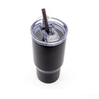 Gry Mattr Travel Mug with Straw - 700mL - Black-Slim Base