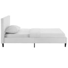 Modway Anya Fabric Twin Bed - White-Padded Sturdy Plywood Base