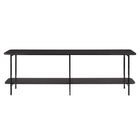 Manhattan Comfort Celine 70.87" Modern Console Table - Black-Modern Contemporary Low Console Perfect For Living Room and Home Office Usage