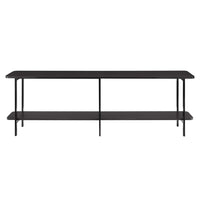 Manhattan Comfort Celine 70.87" Modern Console Table - Black-Modern Contemporary Low Console Perfect For Living Room and Home Office Usage
