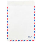 JAM Paper Tyvek Envelopes, 10 x 13 Open End, White Airmail, 50 Pack-Gum Closure