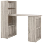 HOMCOM 47.2" Modern Computer Desk with Storage Shelves - Oak-Space saving design, can be used as a study table or even a dining table 