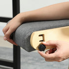 HOMCOM - Chaise à genoux ergonomique en bois à bascule pour une meilleure posture - gris-Montage simple et rapide 