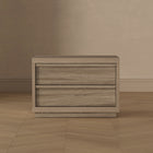 Manhattan Comfort Navis 32" Contemporary 2-Drawer Nightstand - Natural Oak-Home Assembly Required (All Hardware Included)