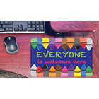 Ashley Productions Smart Poly Computer Mouse Pad - Everyone is Welcome Here - Crayons - 6 Pack-Use in the classroom, home or office